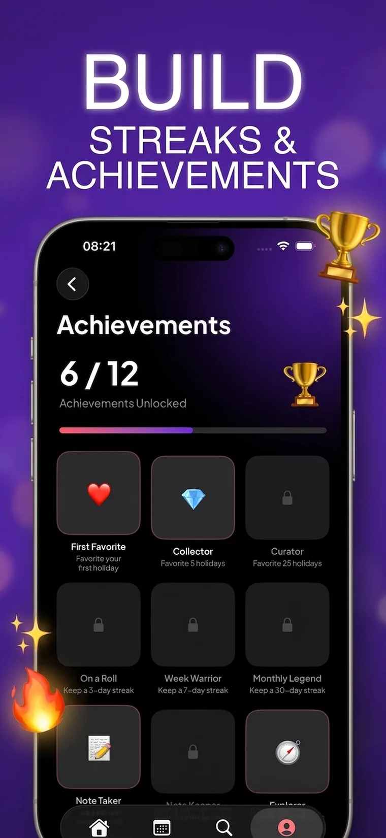 Streaks and achievements